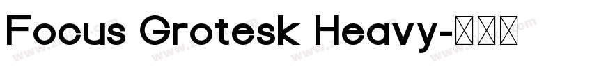 Focus Grotesk Heavy字体转换